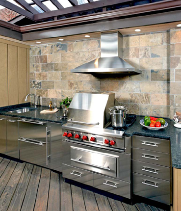outdoor kitchen cabinetry