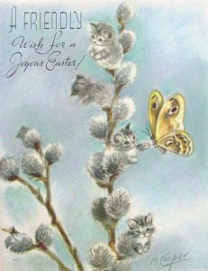 A vintage greeting card designed by artist Marjorie M. Cooper