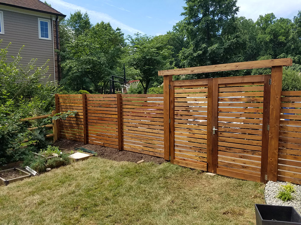 modern wood fence