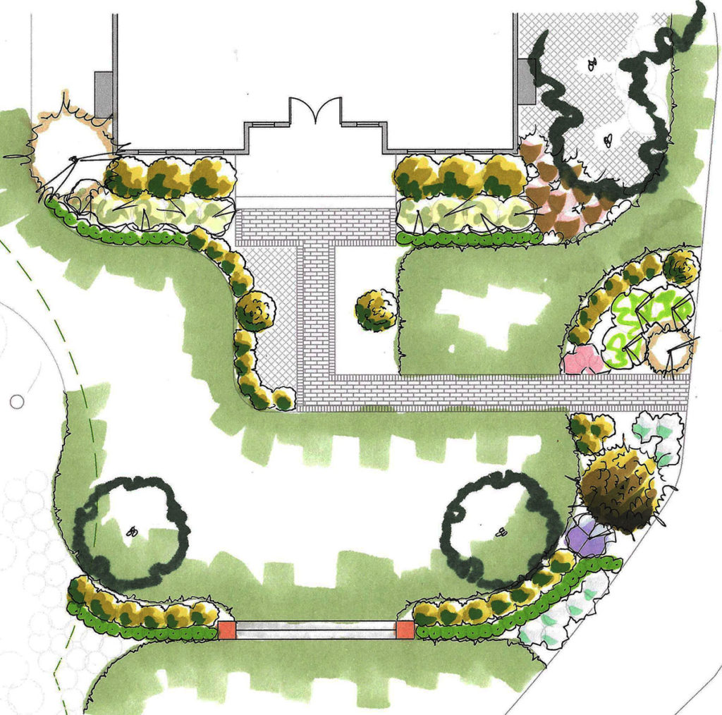 hand rendered landscape plan