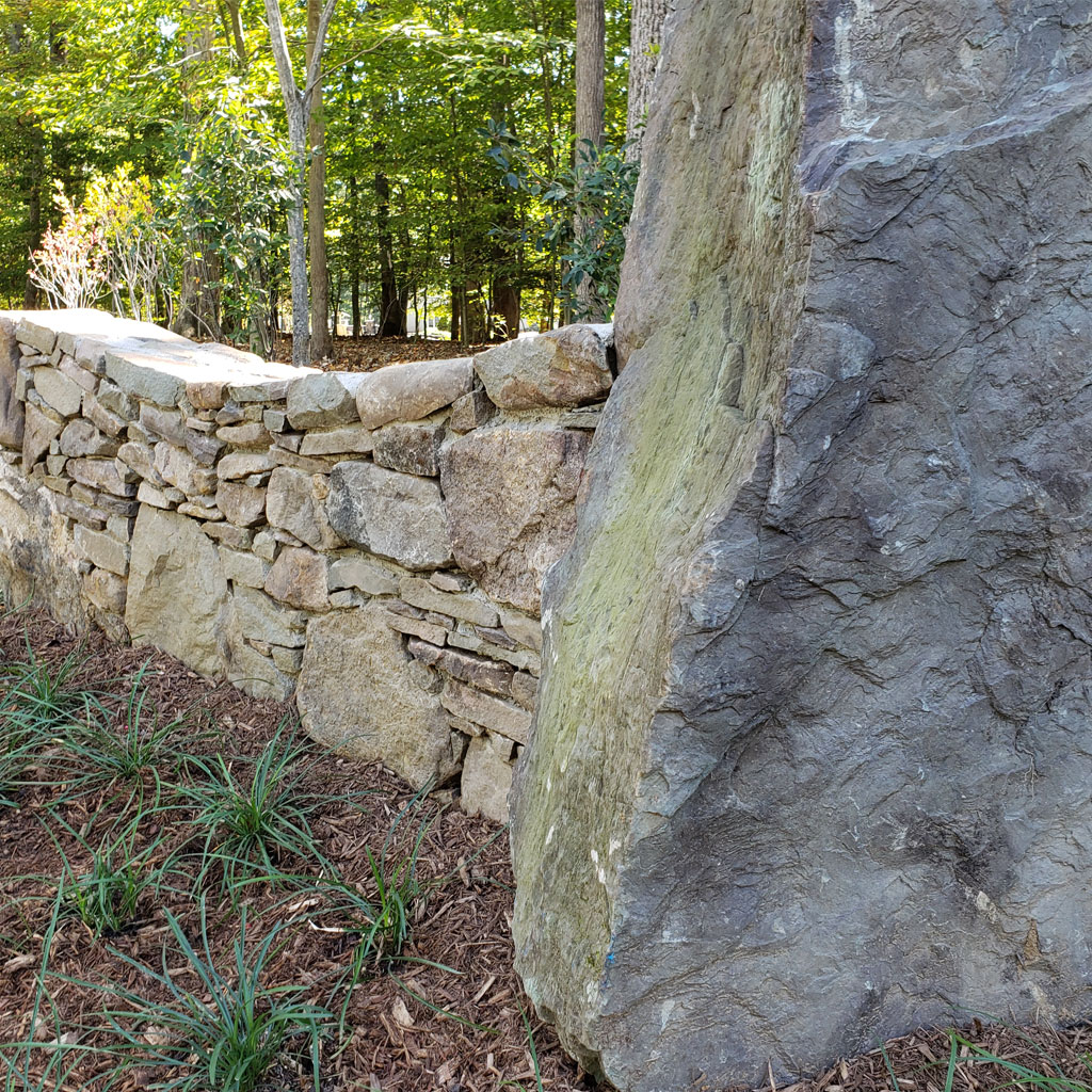 fieldstone entry wall in fredericksburg va